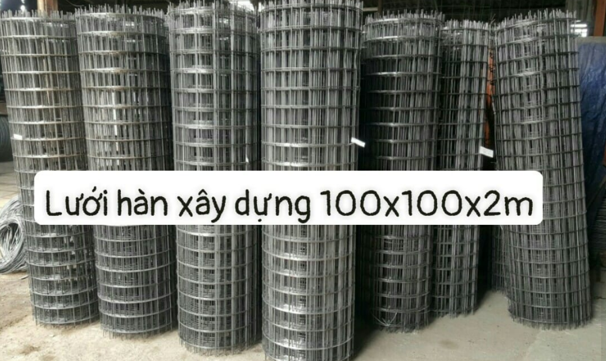 Lưới thép hàn xây dựng 100x100 khổ 2m